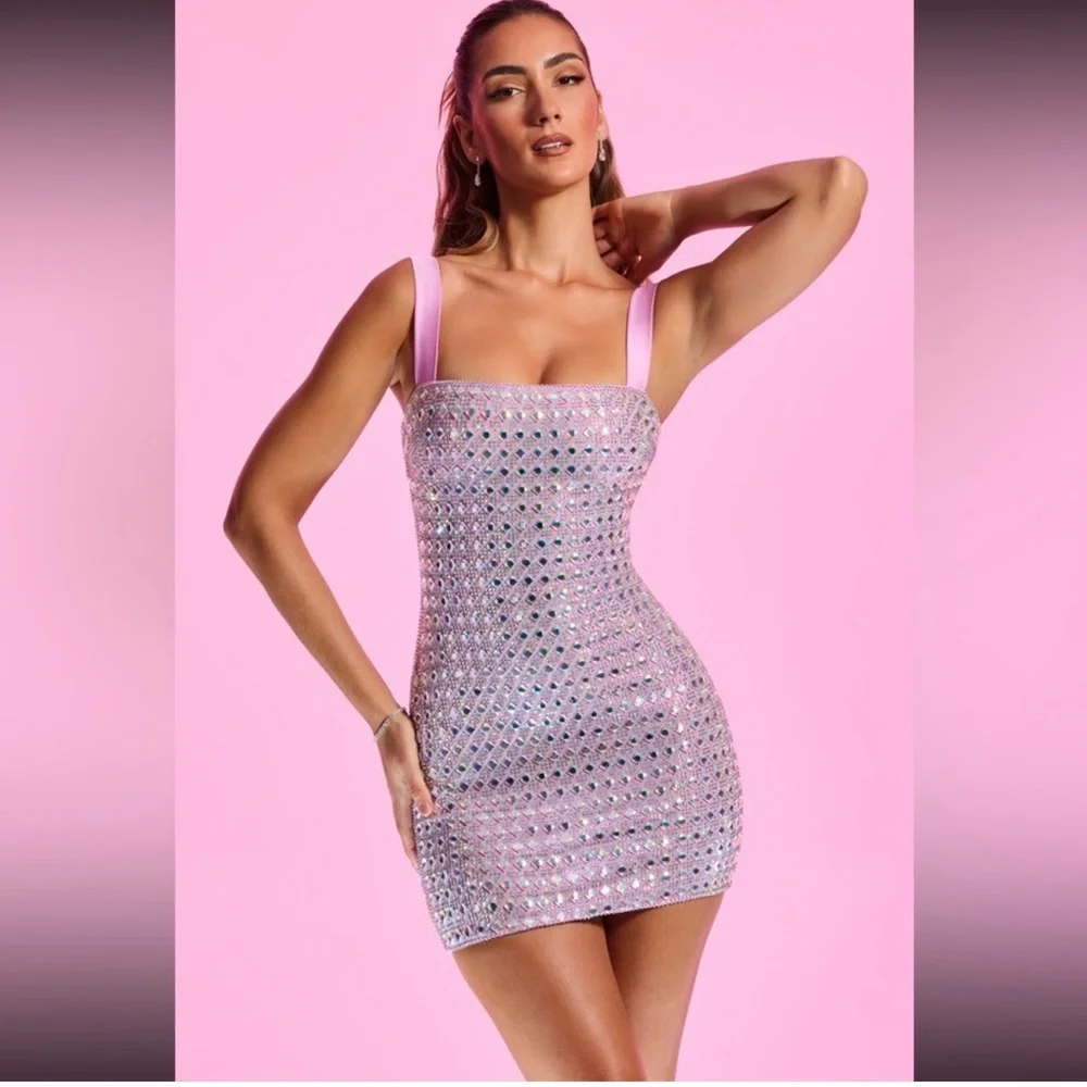 Oh Polly purple diamanté dress - Picture 3 of 8